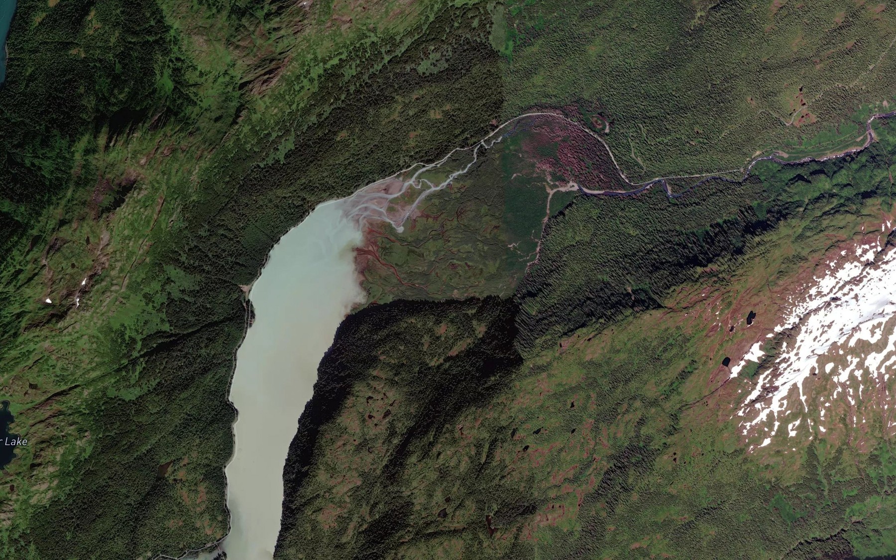 Satellite map of the Power Creek