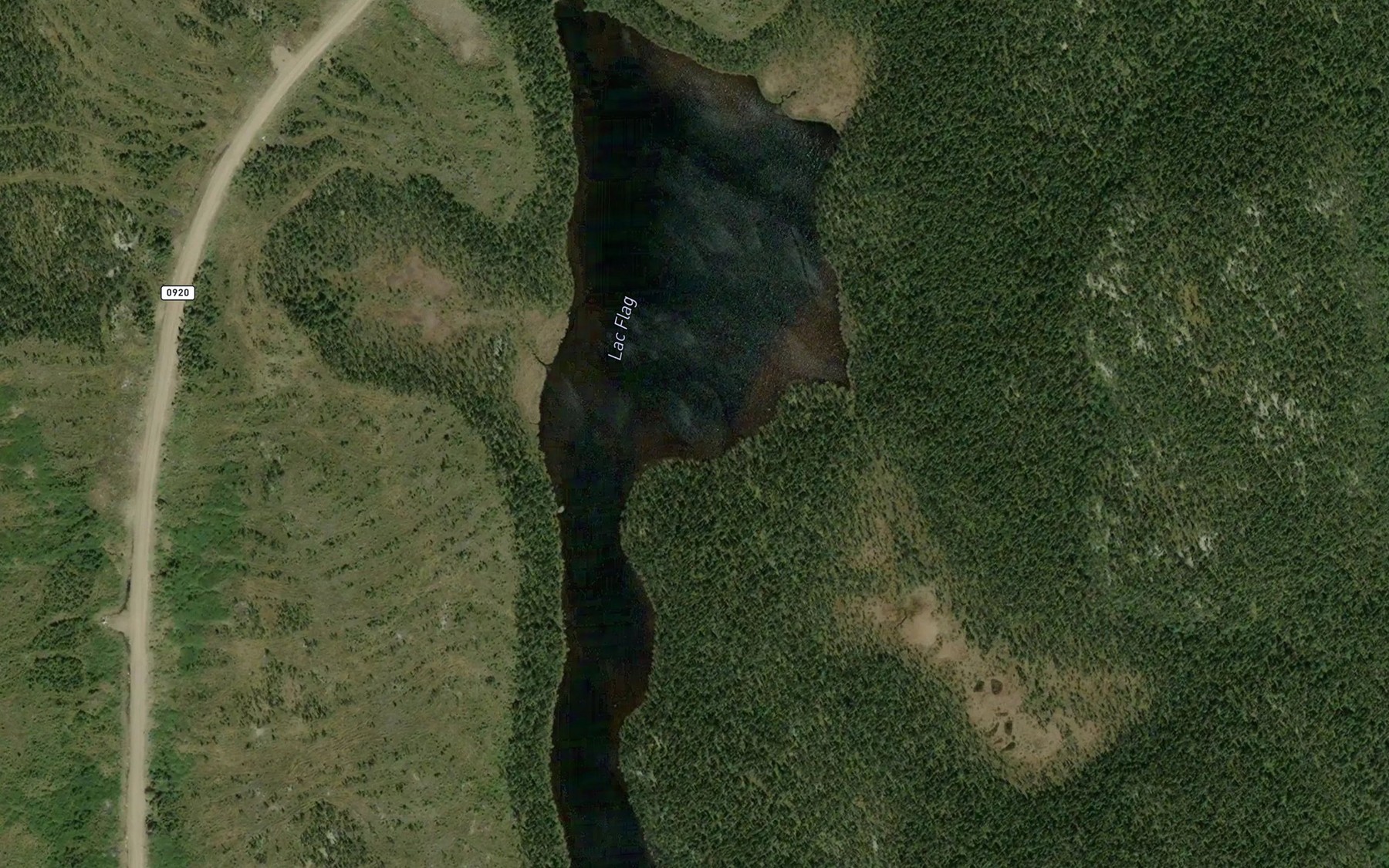Satellite map of the Lac Flag
