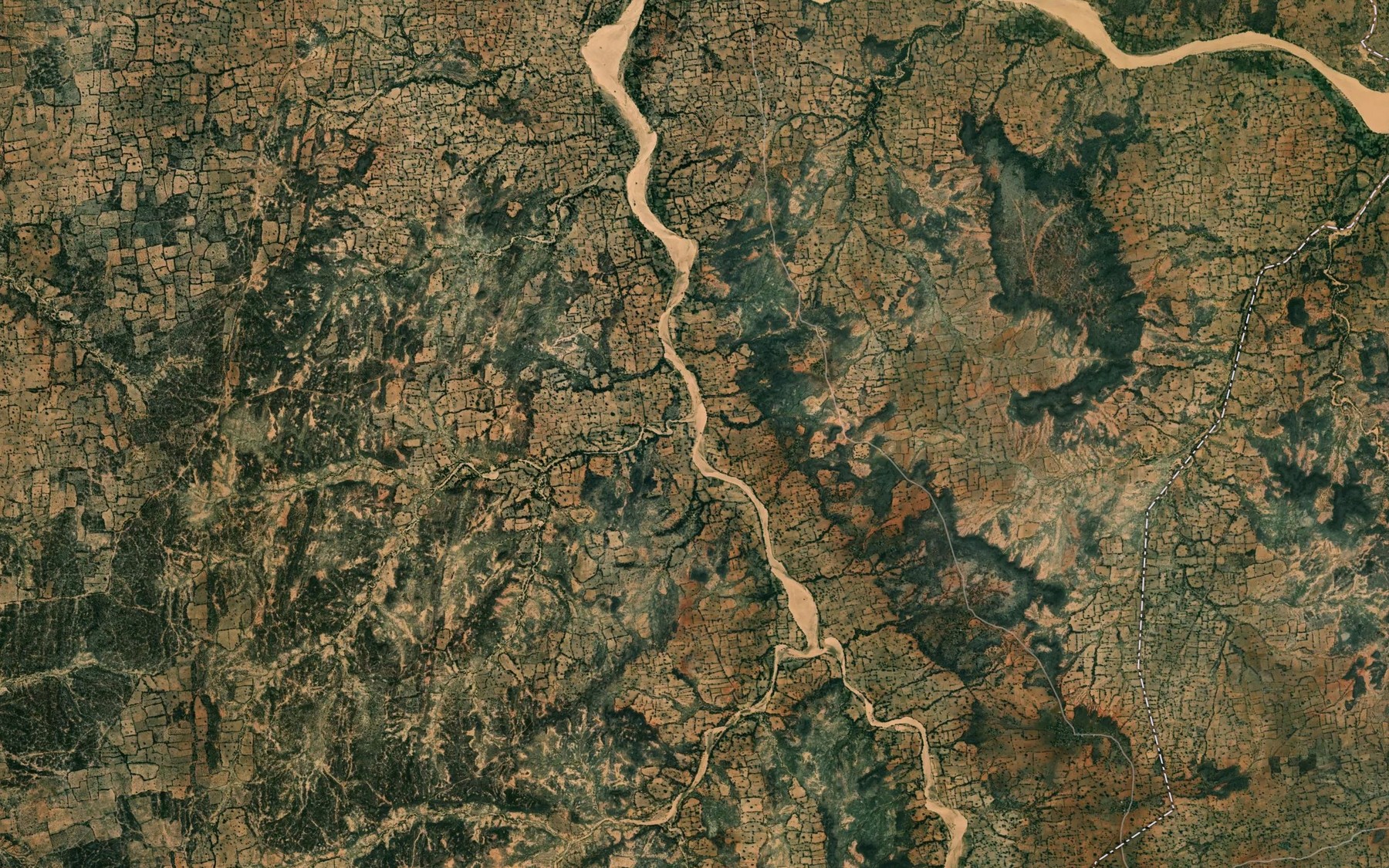 Satellite map of the River Kambago