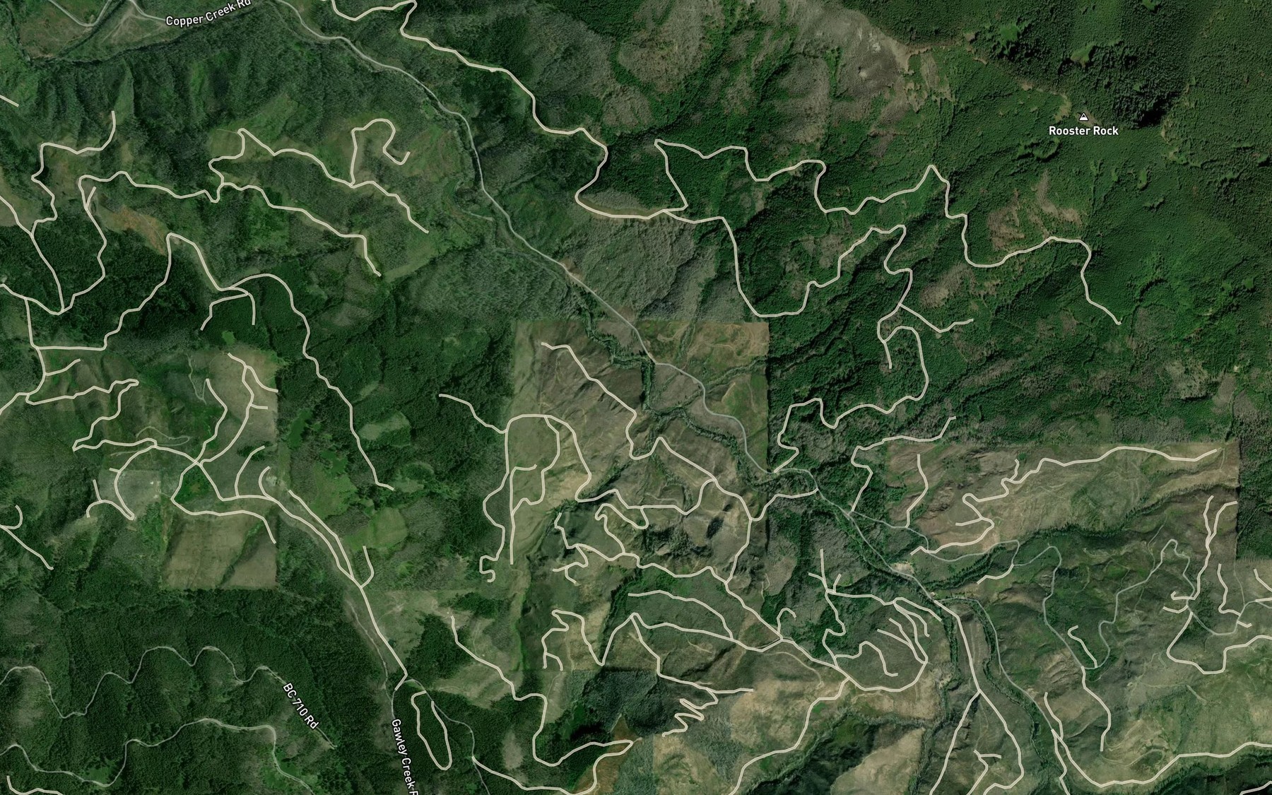 Satellite map of the Dungeon Creek