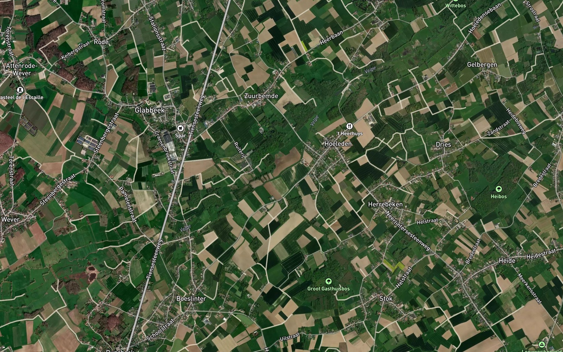 Satellite map of the Oude Beek