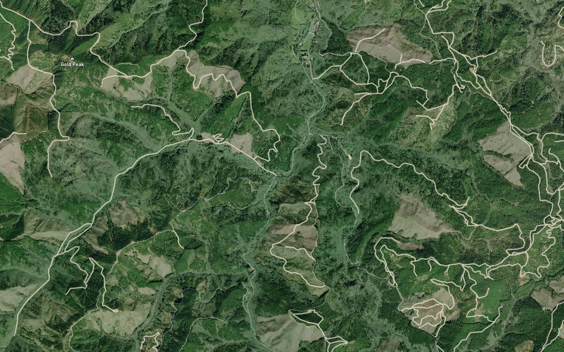 Satellite map of the Edwards Creek