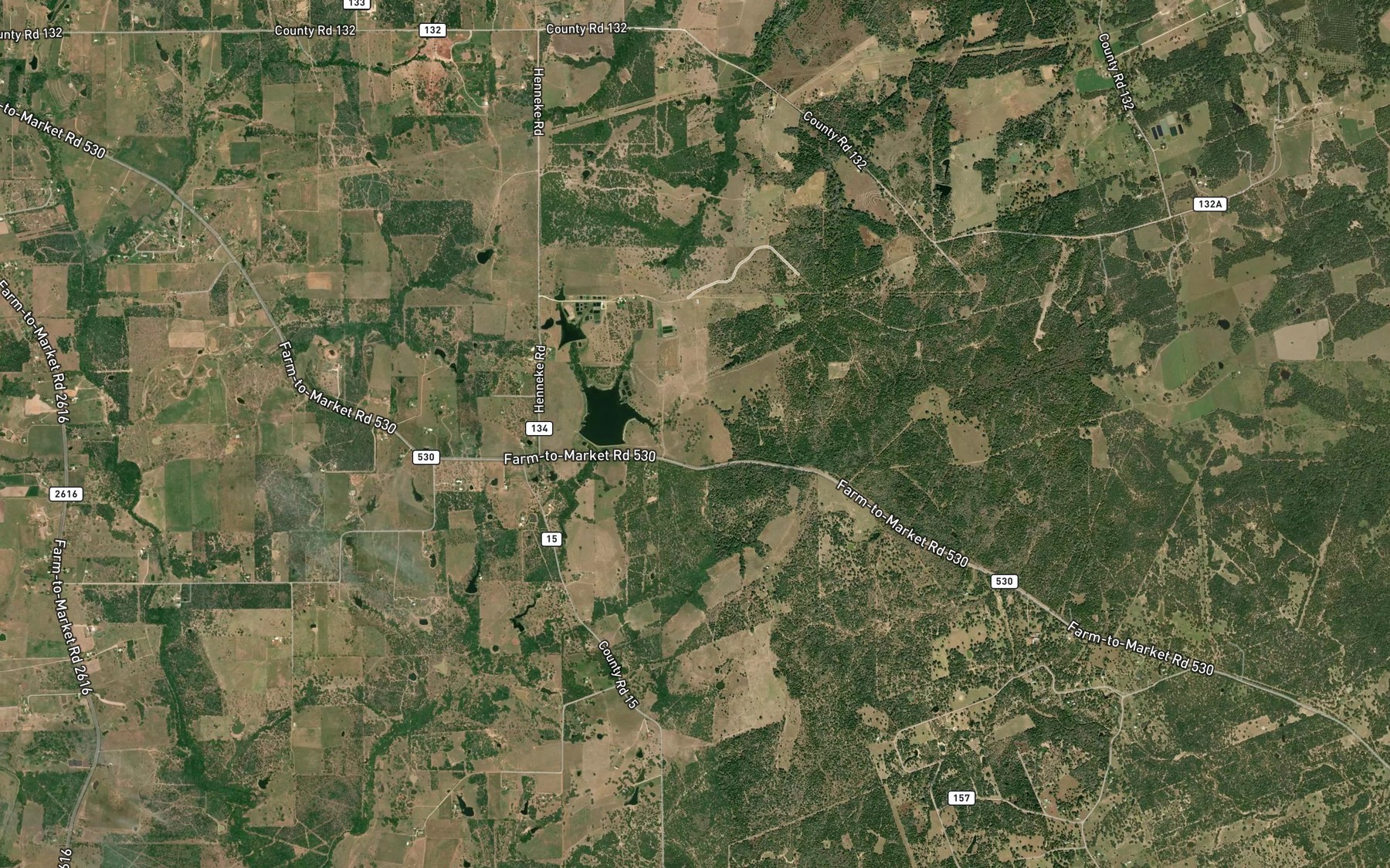 Satellite map of the Barnes Lake