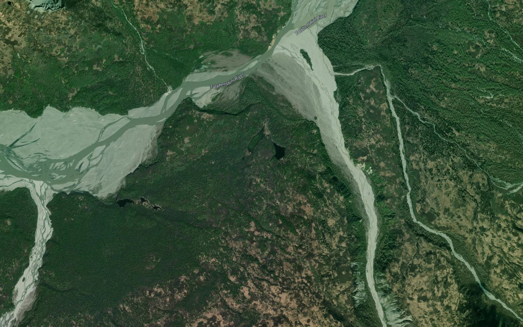 Satellite map of the Towagh Creek