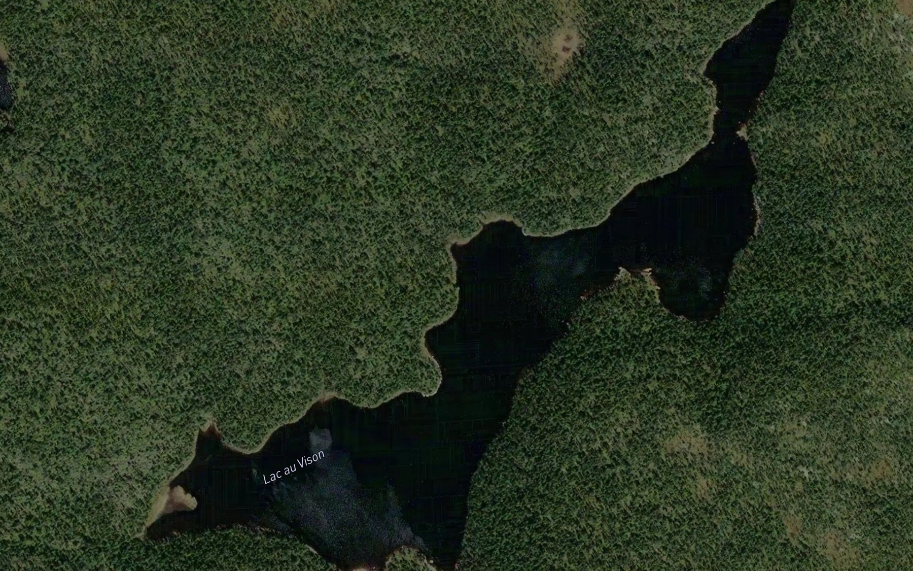 Satellite map of the Lac au Vison