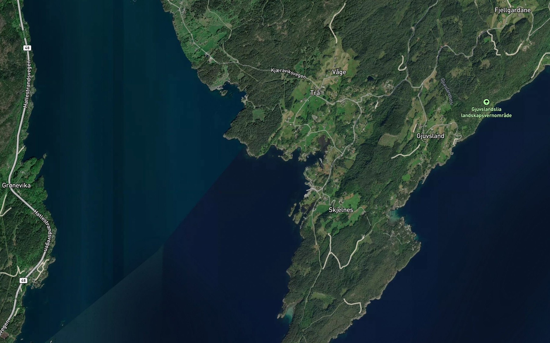 Satellite map of the Bygdavagen