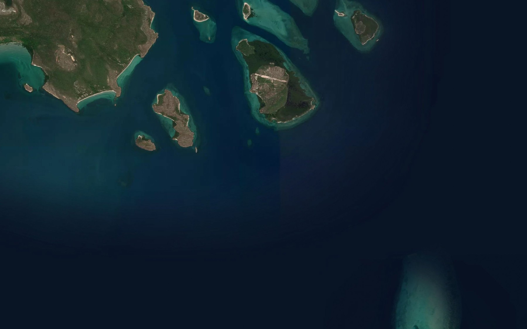 Satellite map of the Twin Reefs
