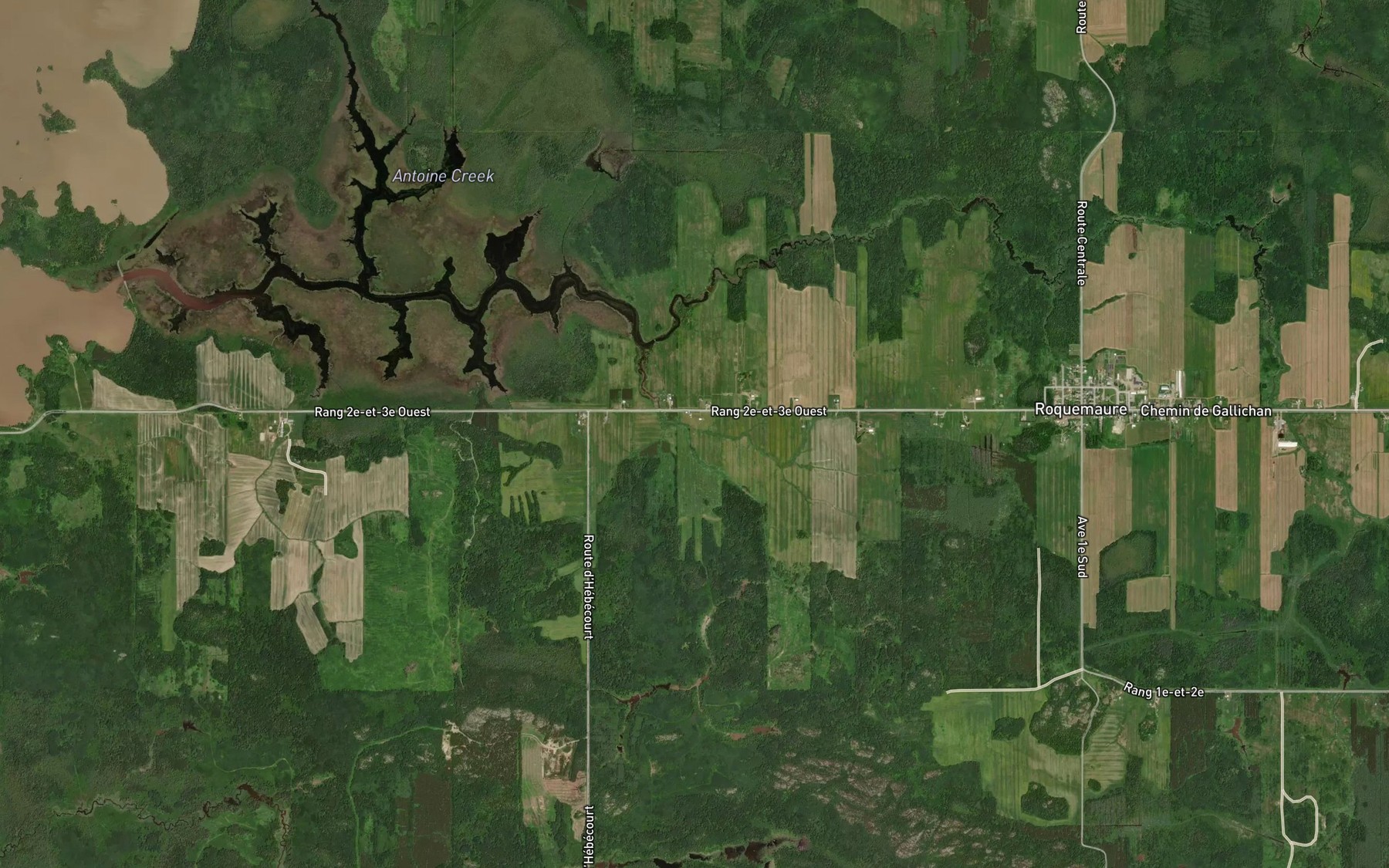 Satellite map of the Cours d'eau Plourde