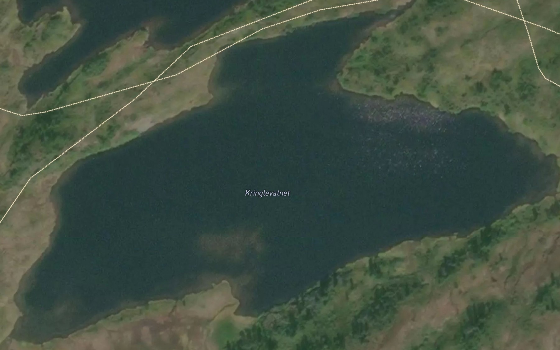 Satellite map of the Kringlevatnet