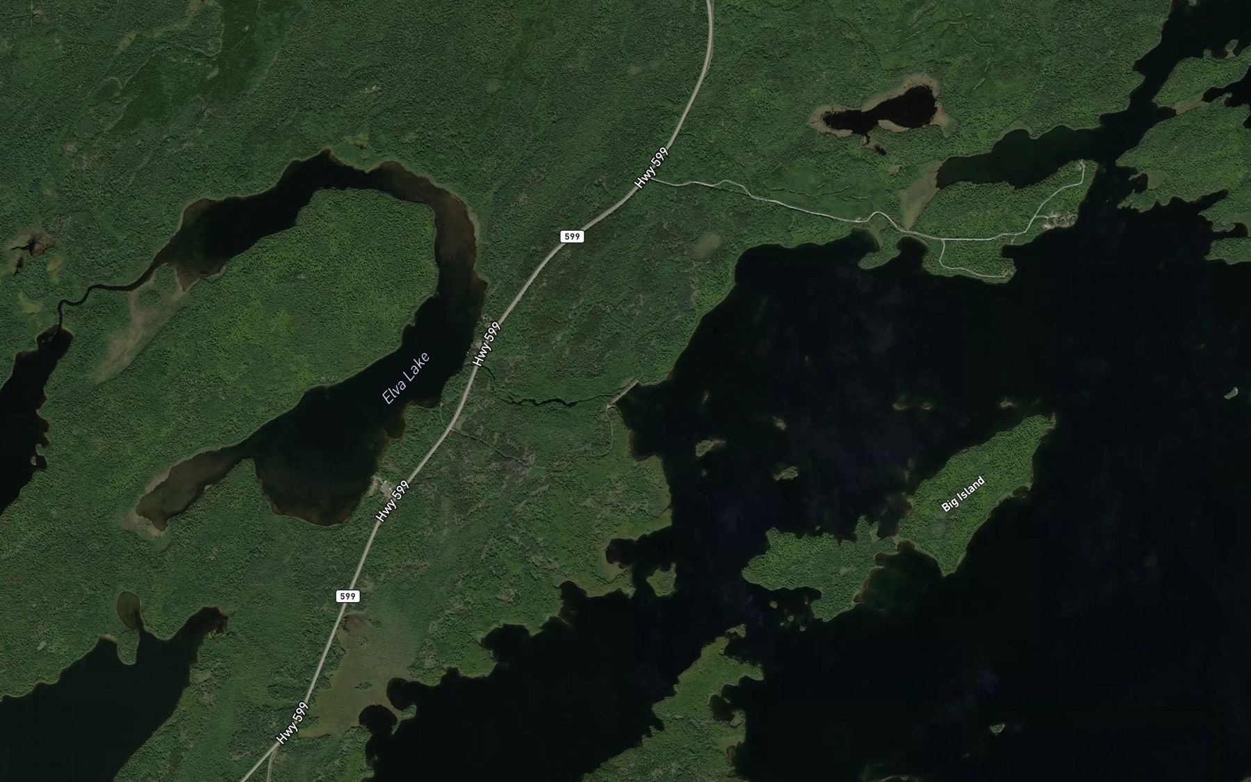 Satellite map of the Elbow Creek