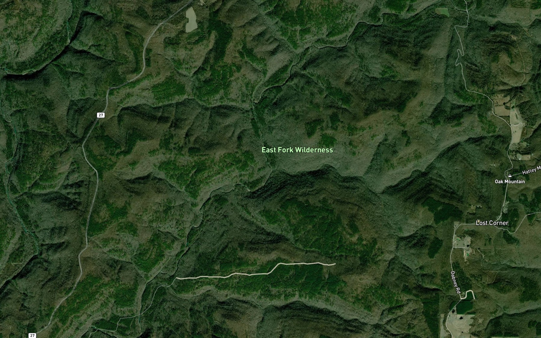 Satellite map of the Sycamore Creek