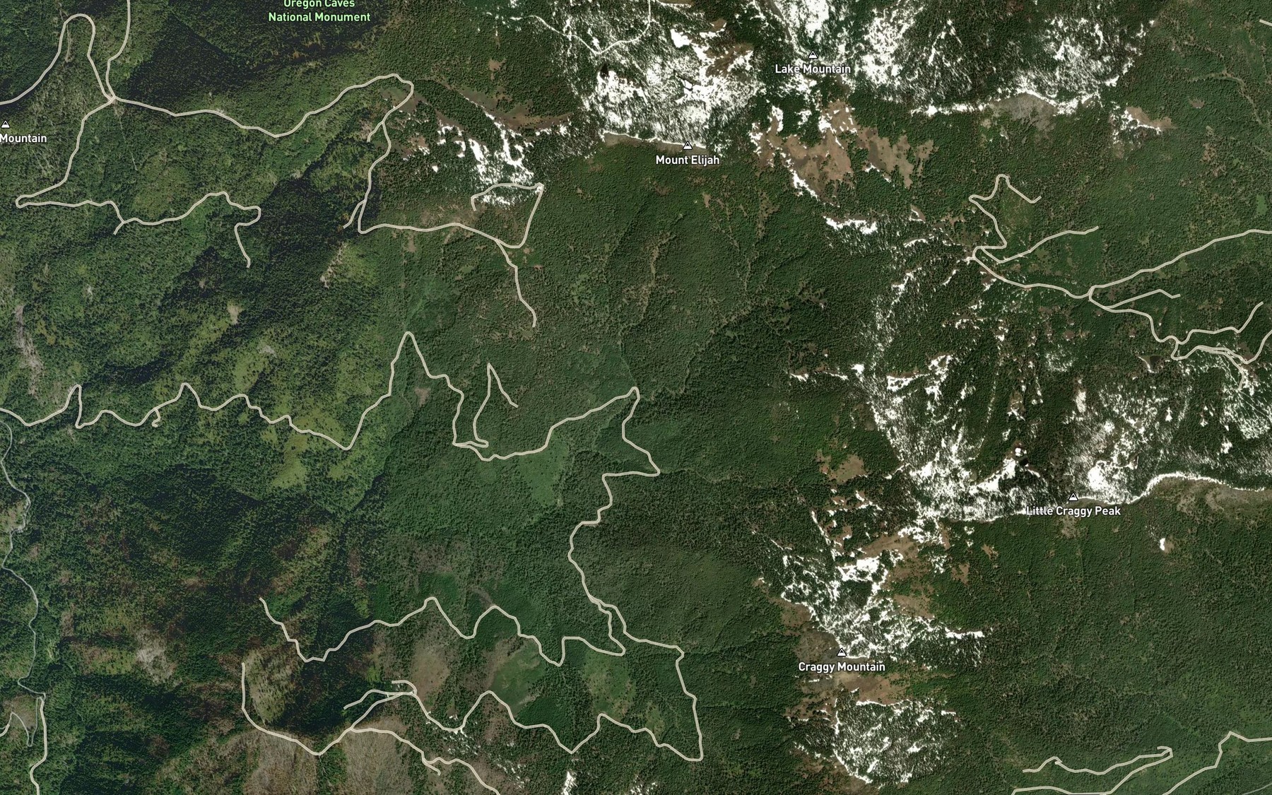 Satellite map of the Left Hand Fork Brush Creek
