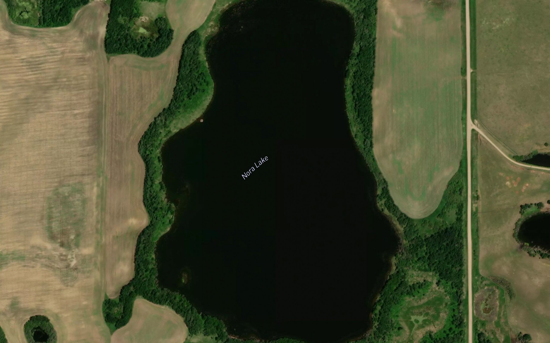 Satellite map of the Nora Lake
