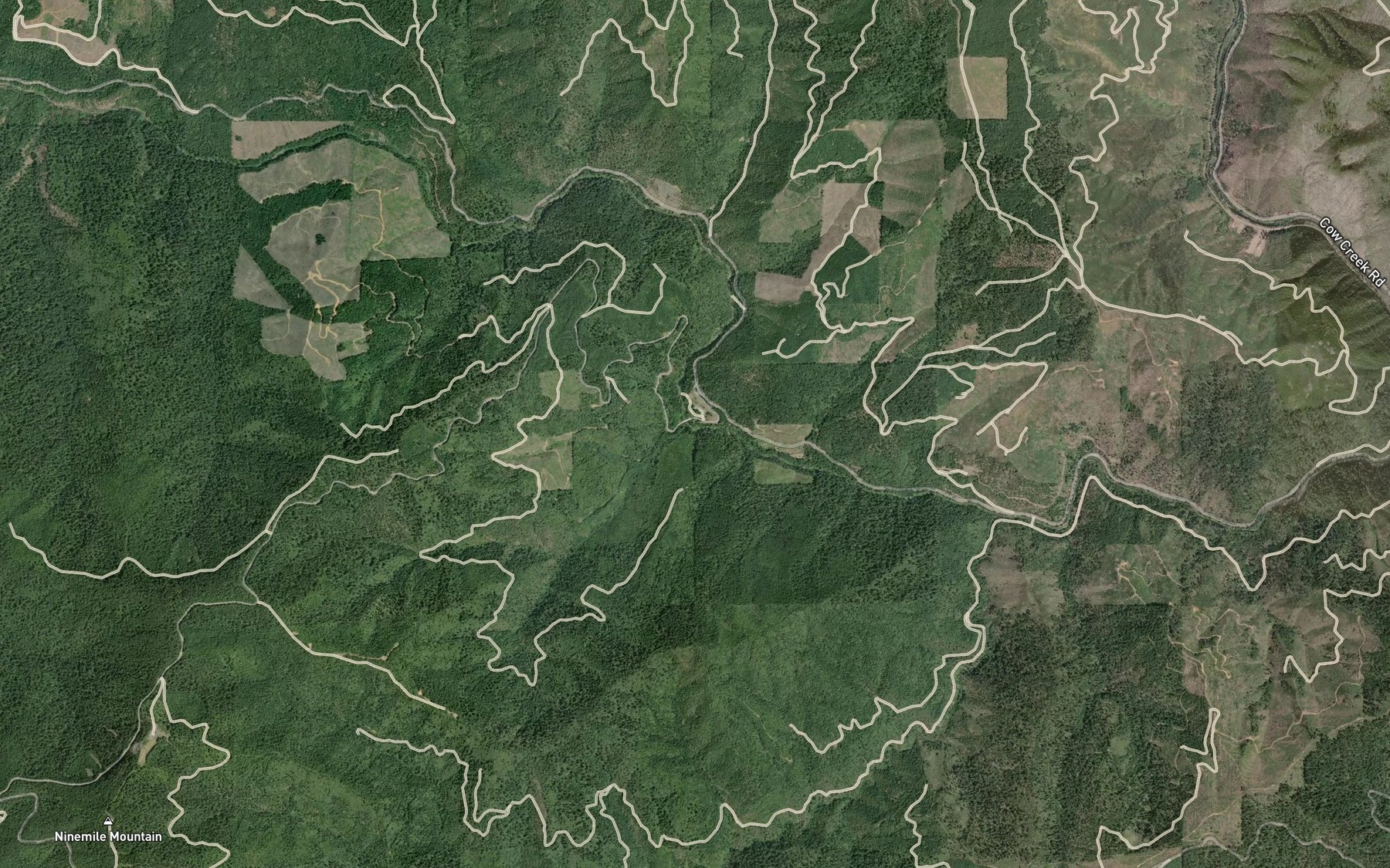 Satellite map of the Goat Trail Creek