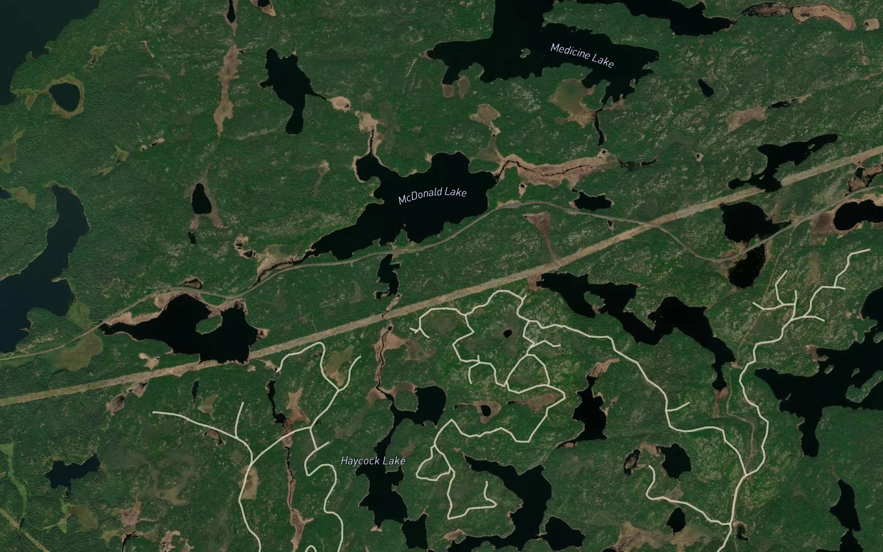 Satellite map of the Medicine Creek