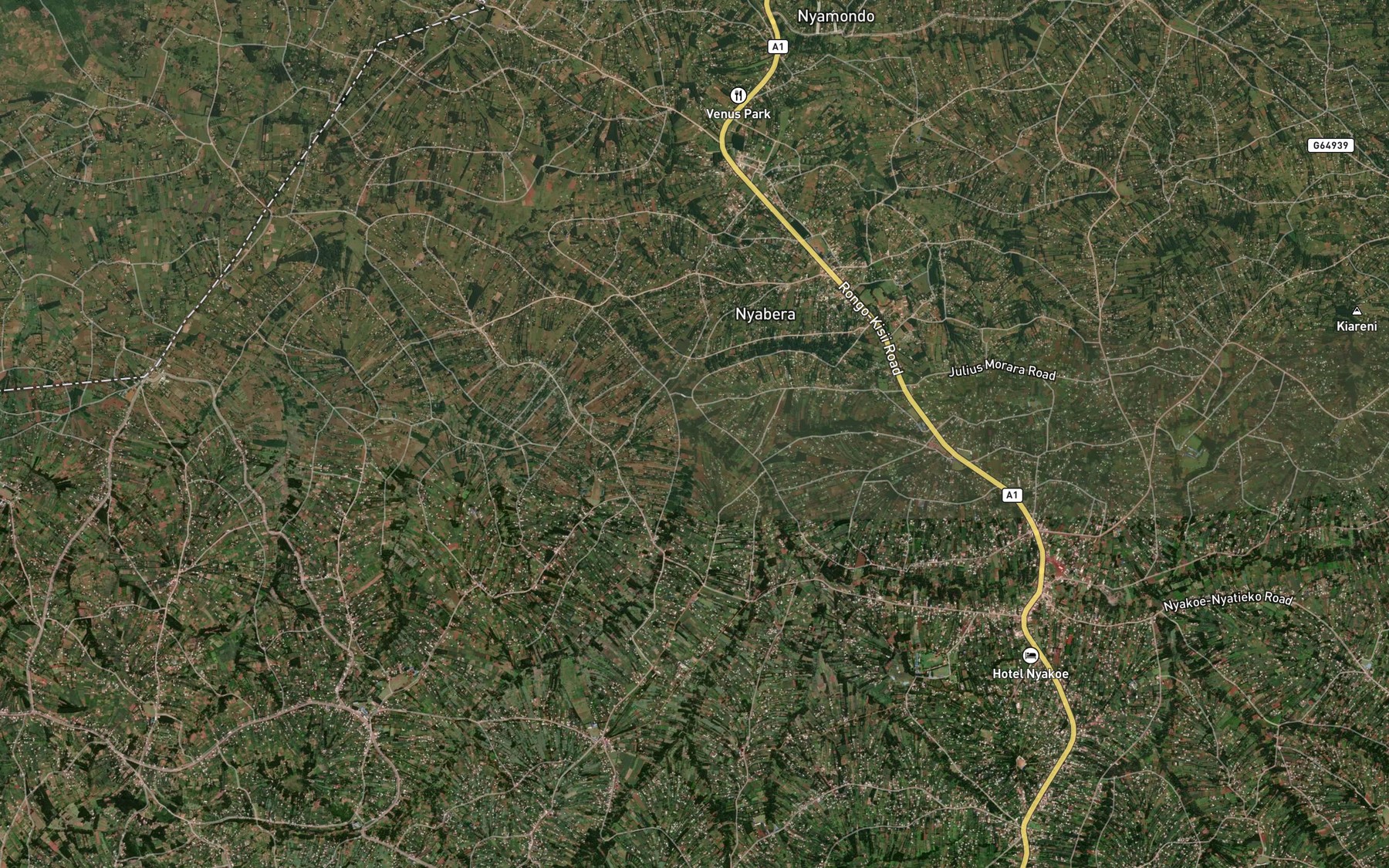 Satellite map of the Kiogo
