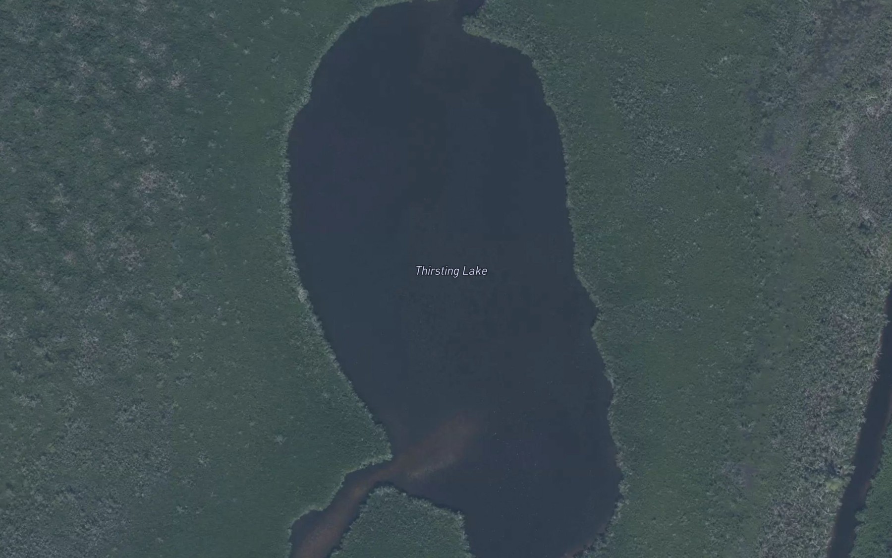 Satellite map of the Thirsting Lake