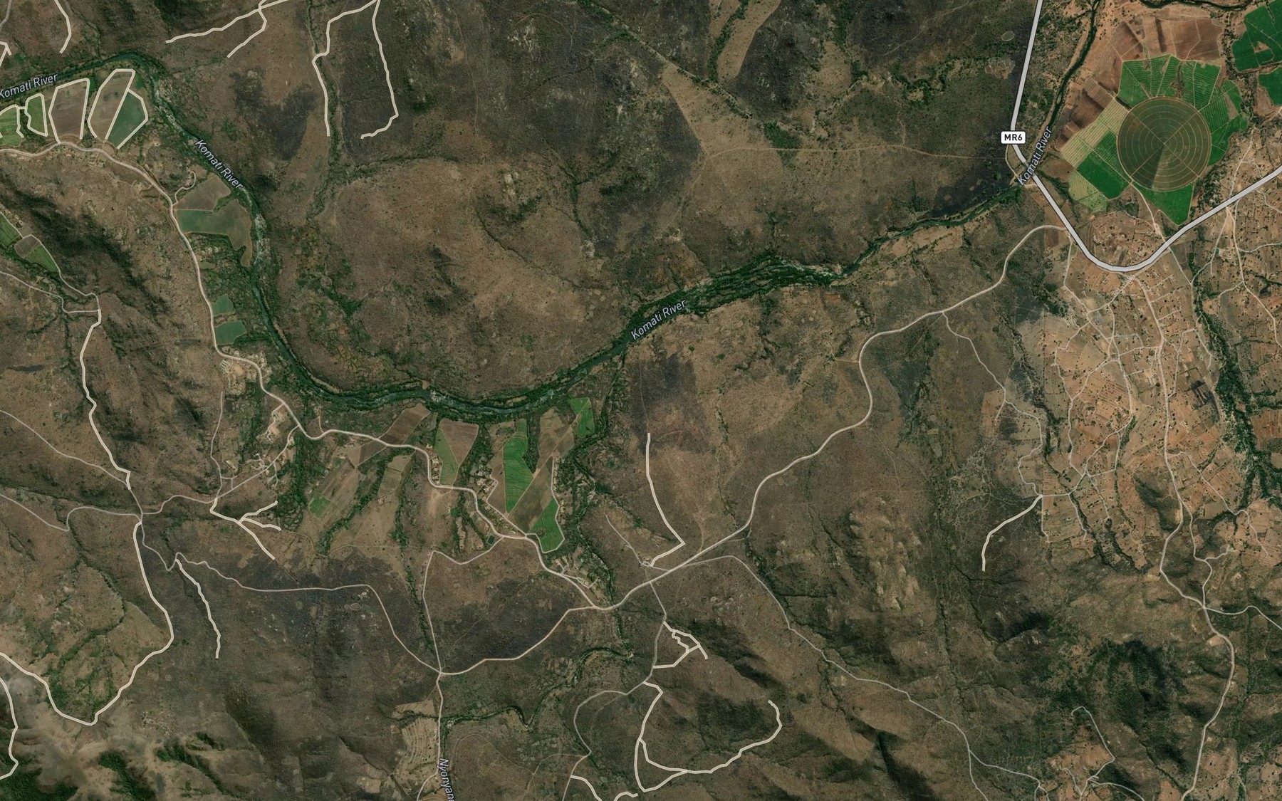 Satellite map of the Nyonyane