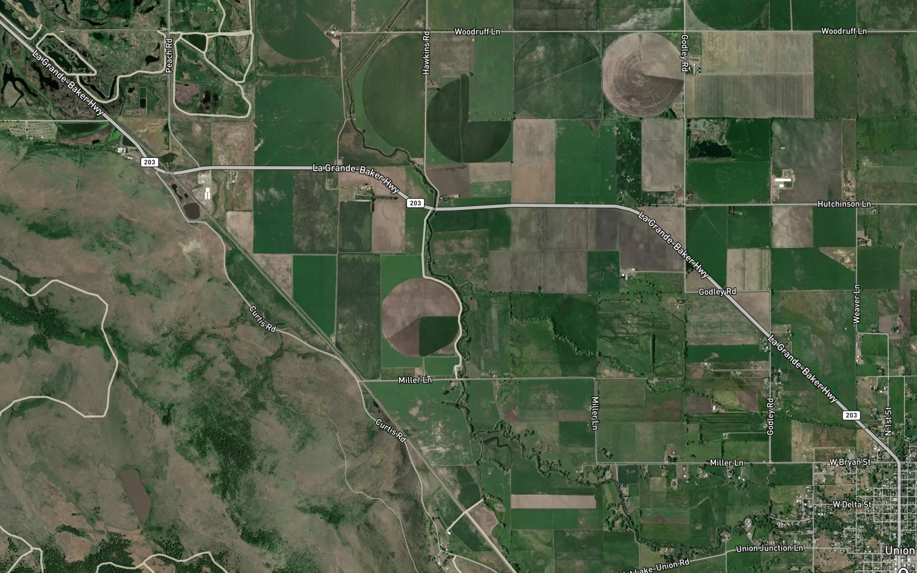 Satellite map of the Little Creek