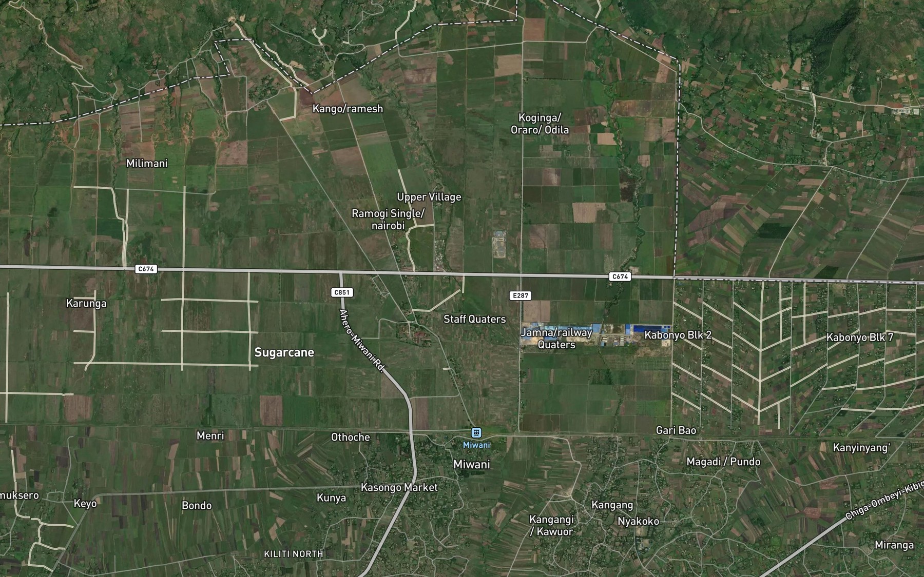 Satellite map of the Little Oroba