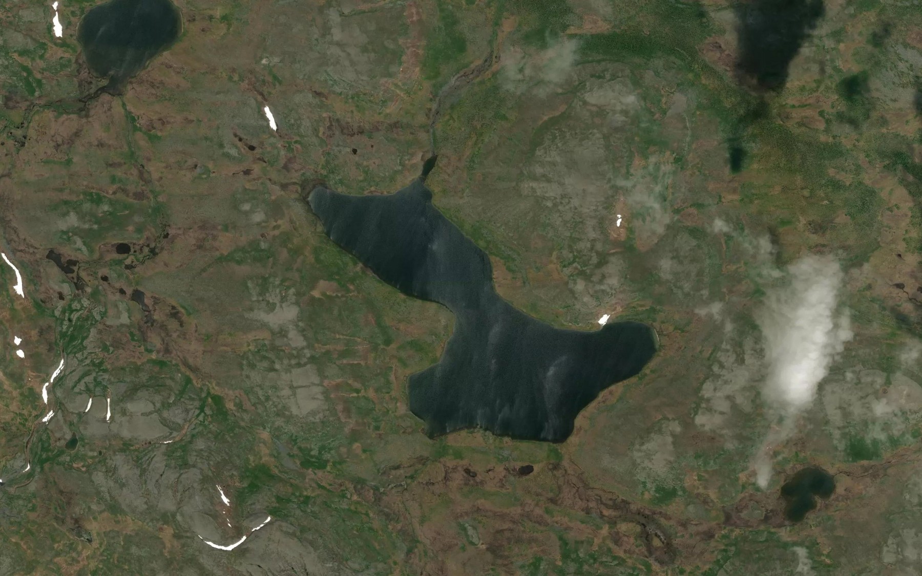 Satellite map of the Lac Kaminuashis Piskutinau