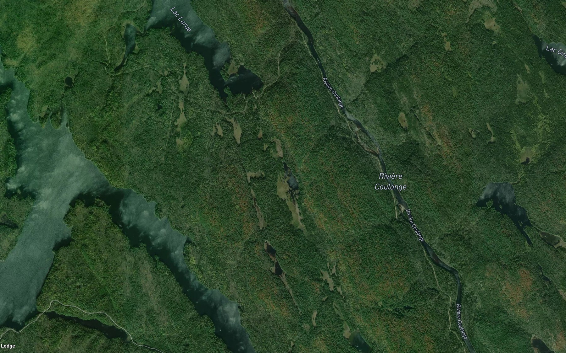 Satellite map of the Lac a l'Encoche