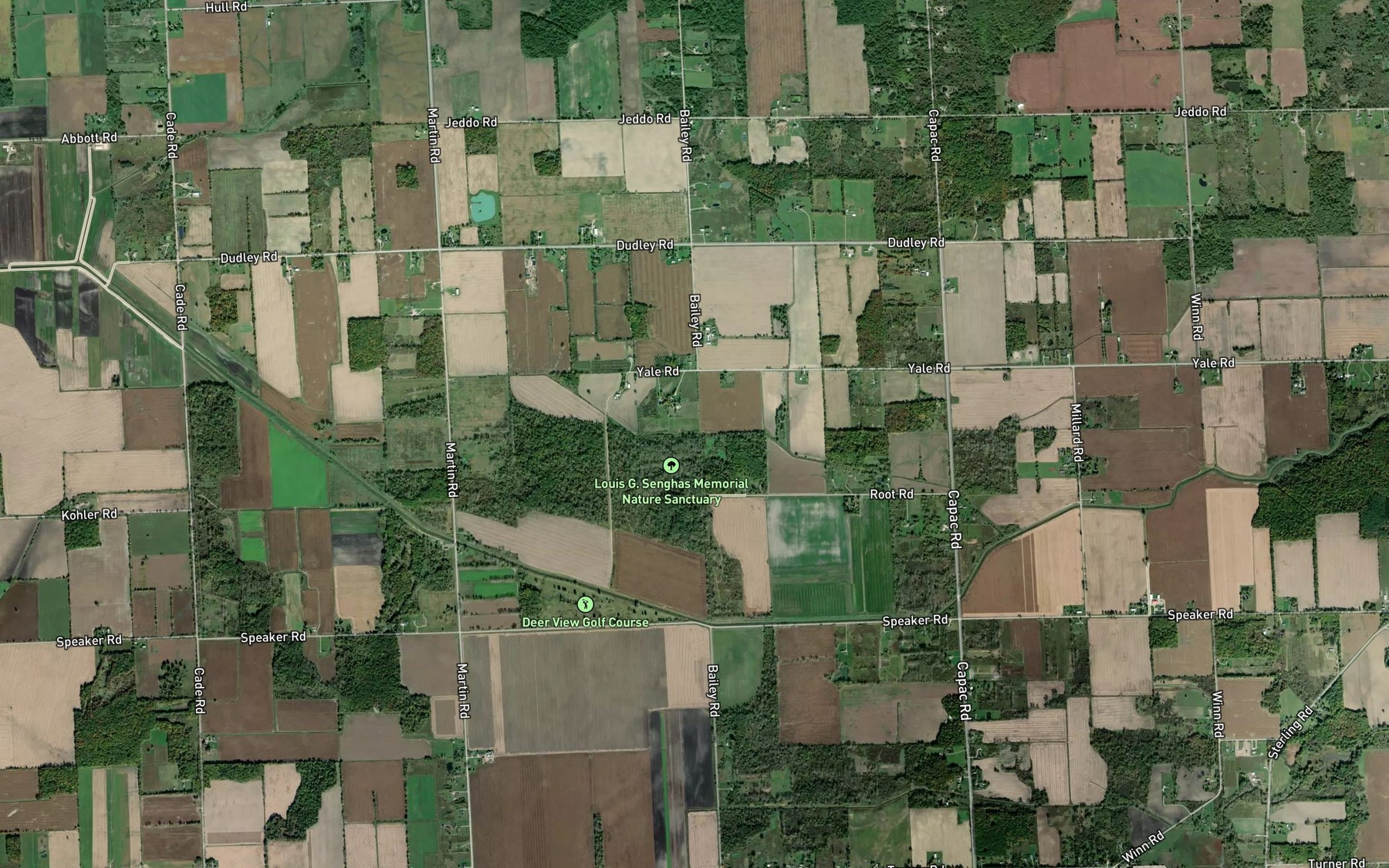 Satellite map of the Root Drain
