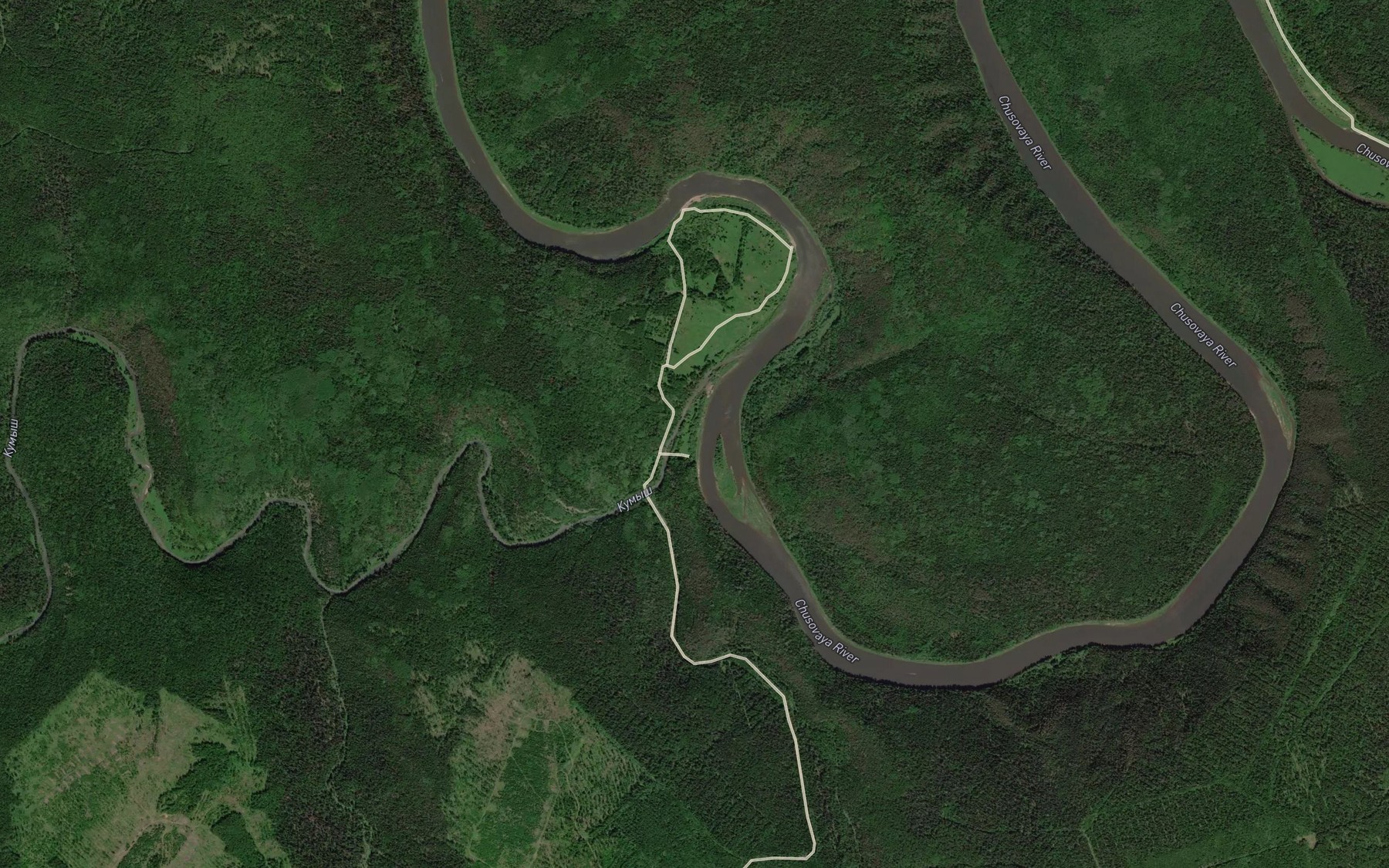Satellite map of the Bannyy Log