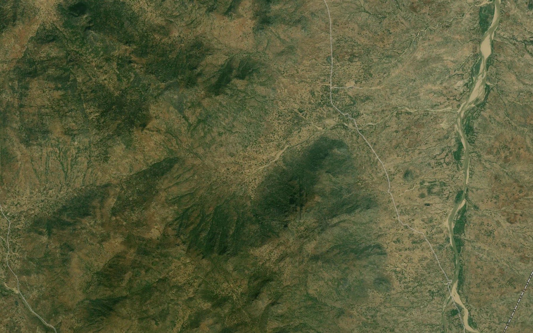 Satellite map of the River Tadaka