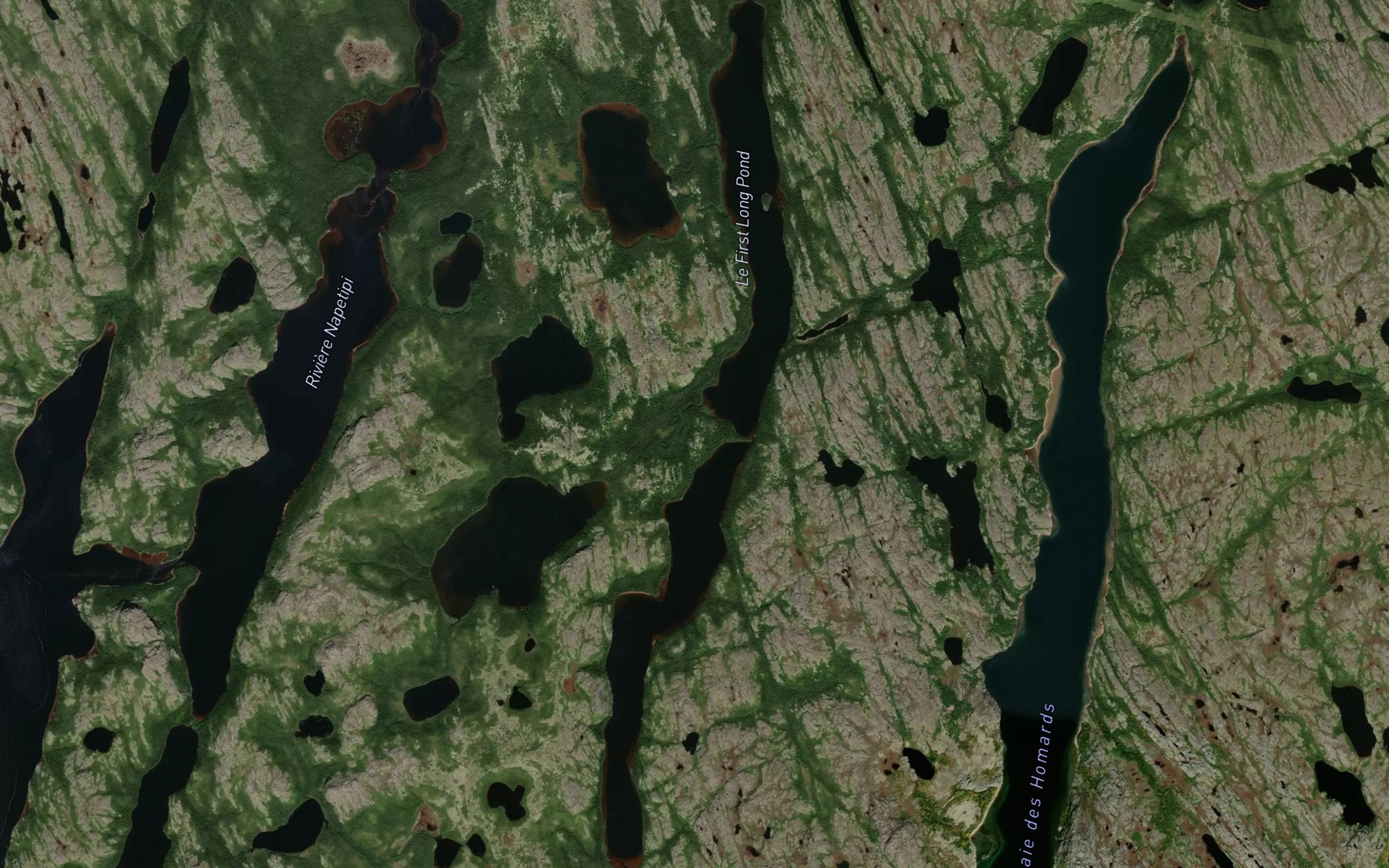 Satellite map of the Le First Long Pond