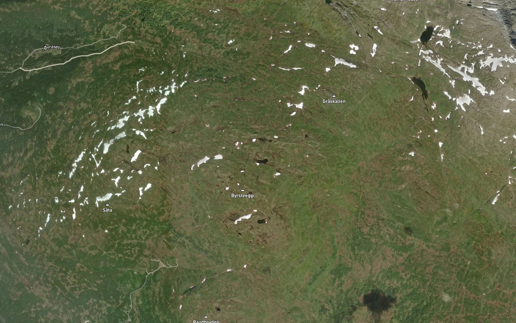 Satellite map of the Hovenoltvatnet
