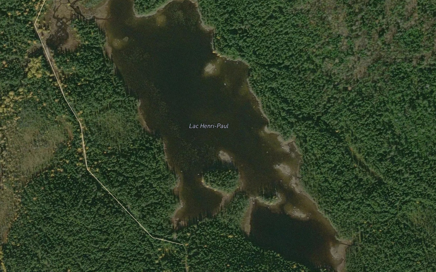 Satellite map of the Lac Henri-Paul