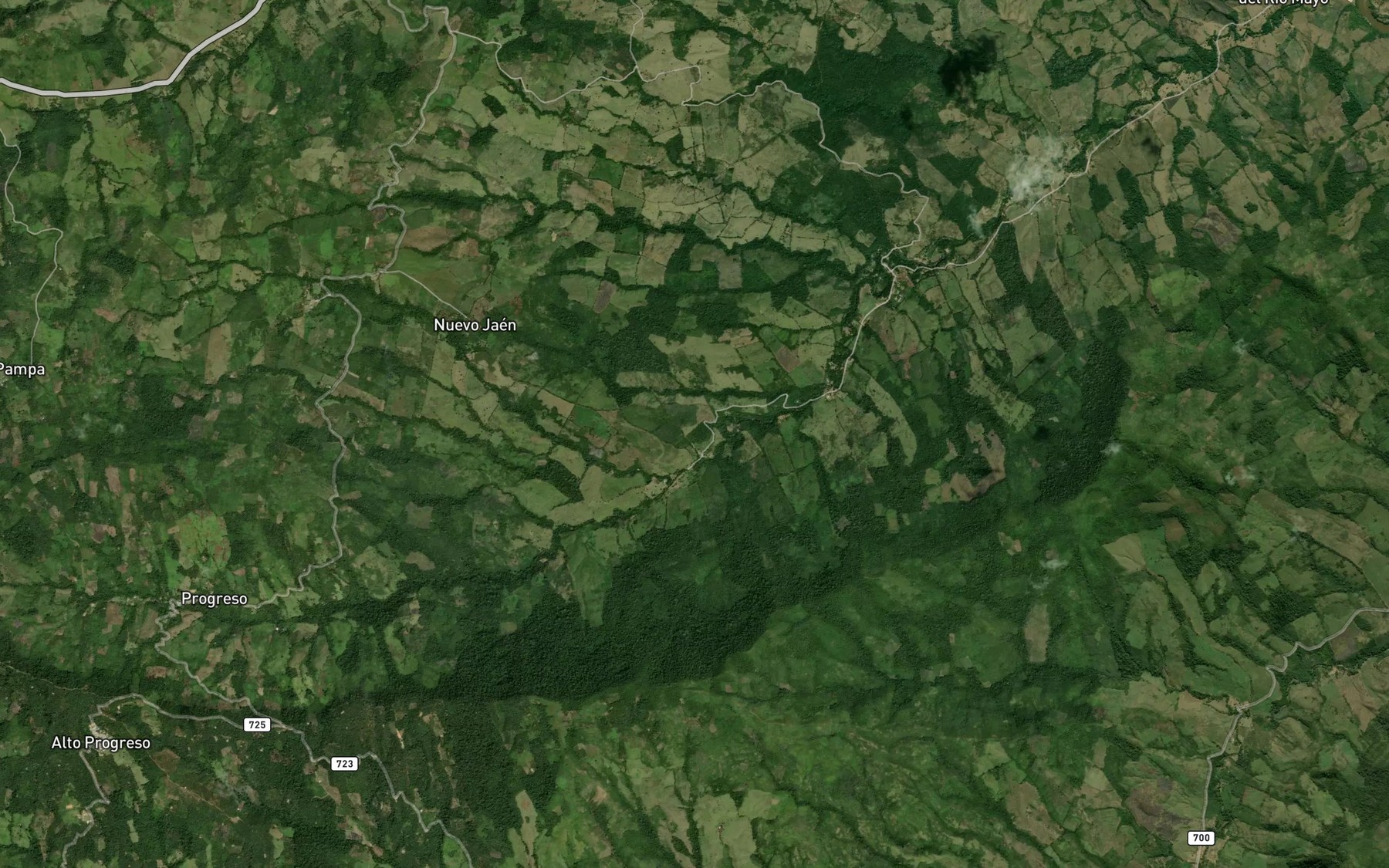 Satellite map of the Quebrada Mishaquihui