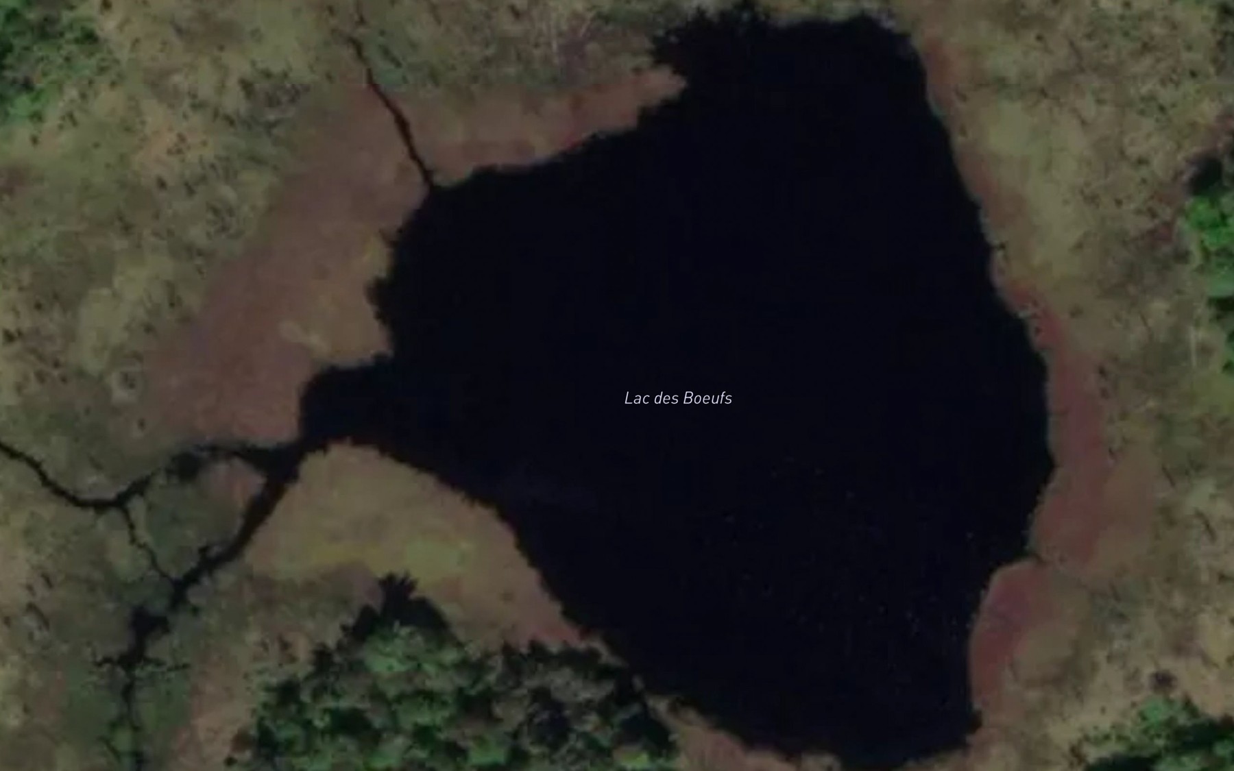 Satellite map of the Lac des Boeufs