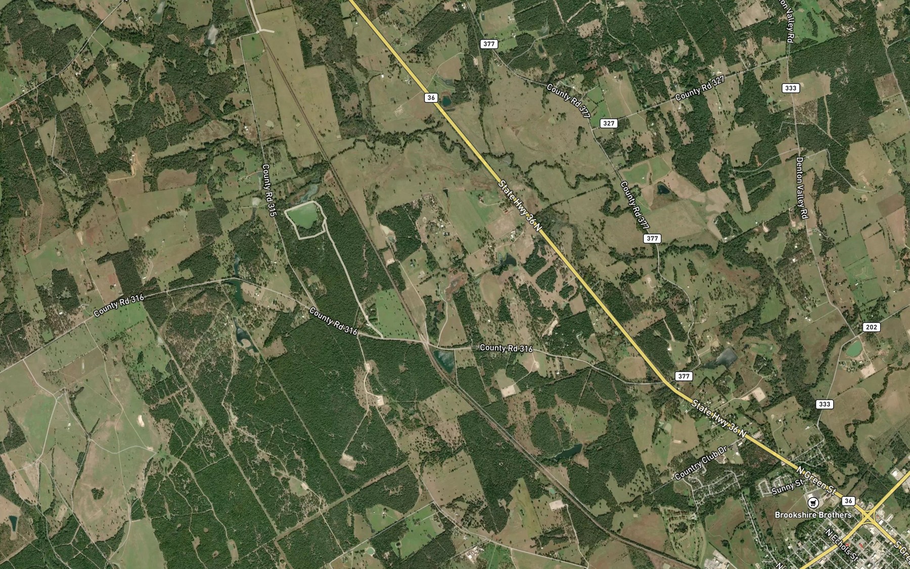 Satellite map of the Spring Lake