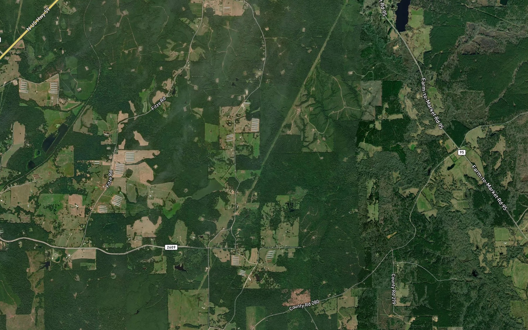 Satellite map of the Lard Branch