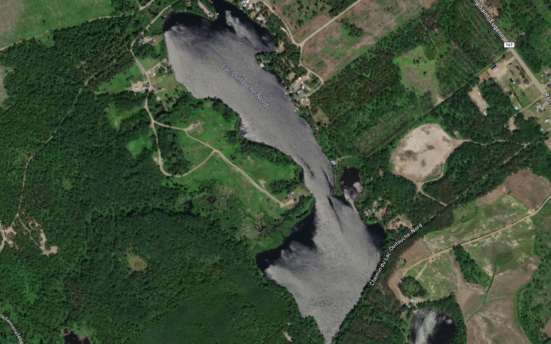 Satellite map of the Lac Ouitouche Nord
