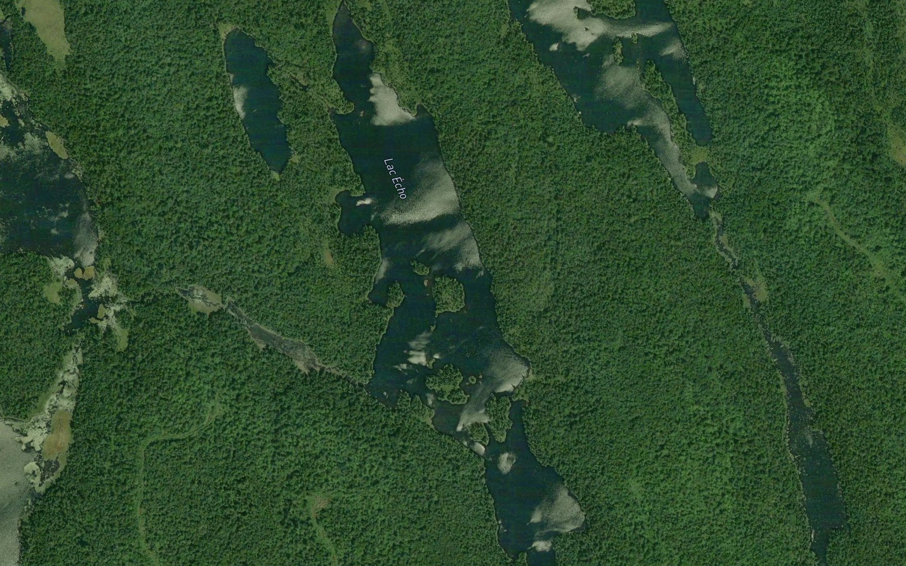 Satellite map of the Lac Echo