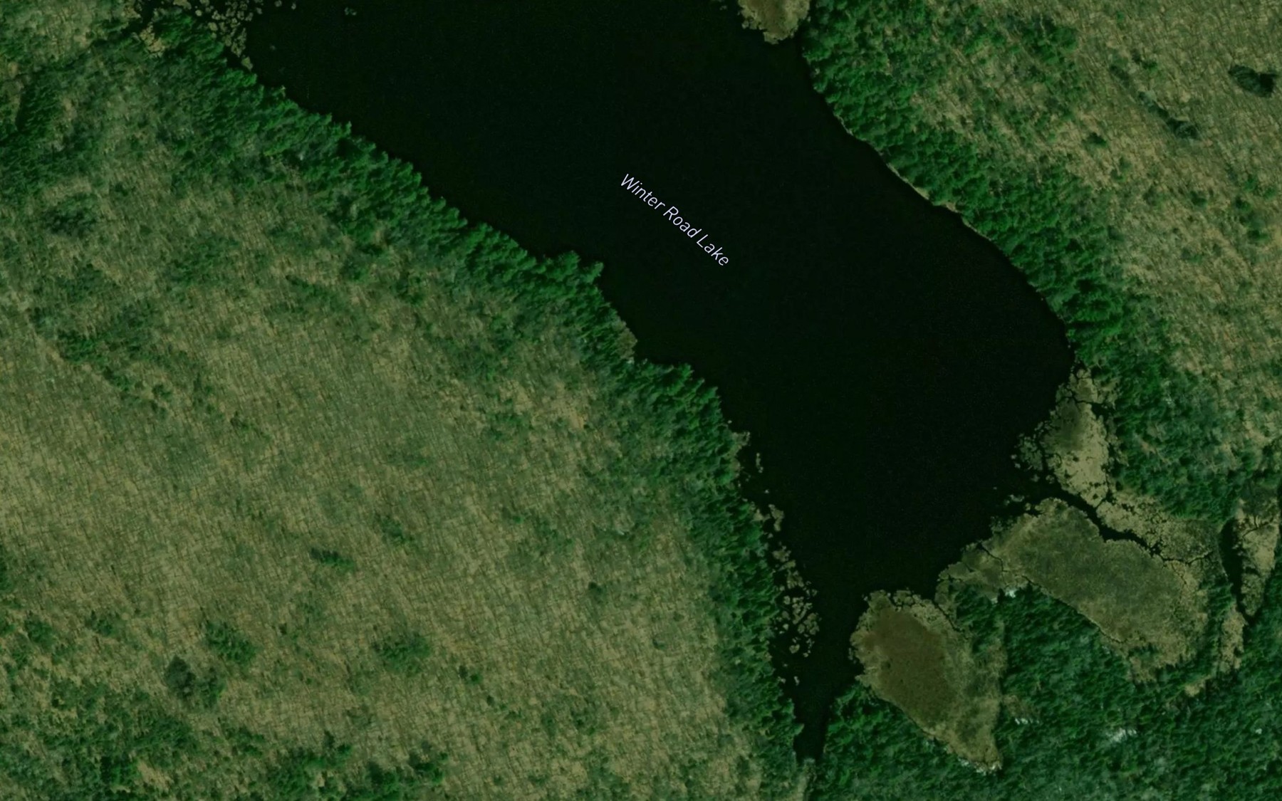 Satellite map of the Winter Road Lake