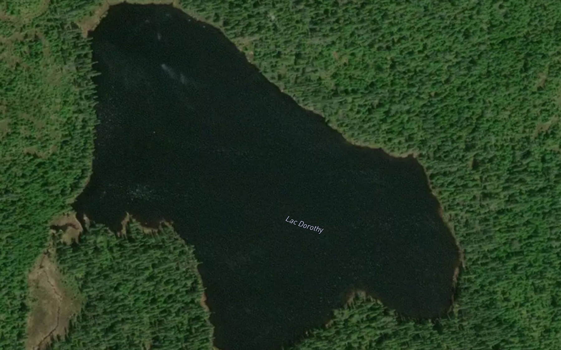 Satellite map of the Lac Dorothy