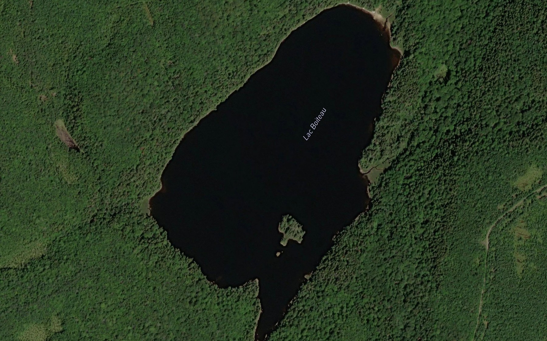 Satellite map of the Lac Boiteau