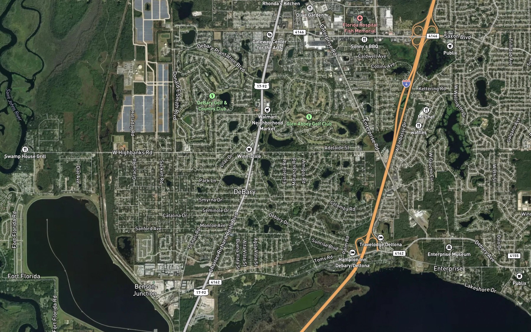 Satellite map of the Gem Lake