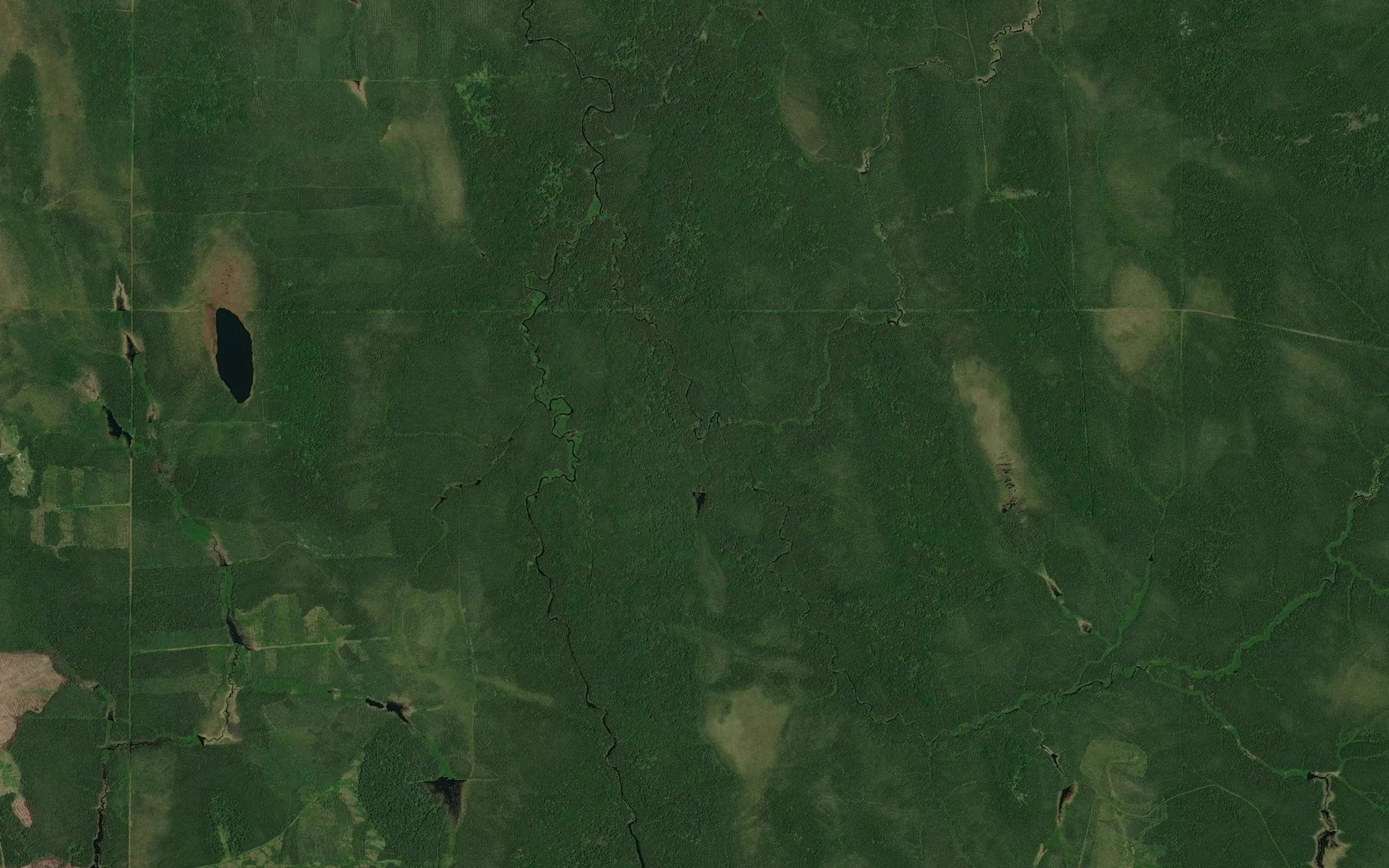 Satellite map of the May Creek