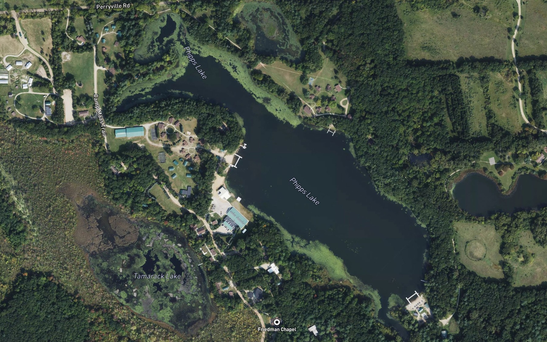 Satellite map of the Phipps Lake
