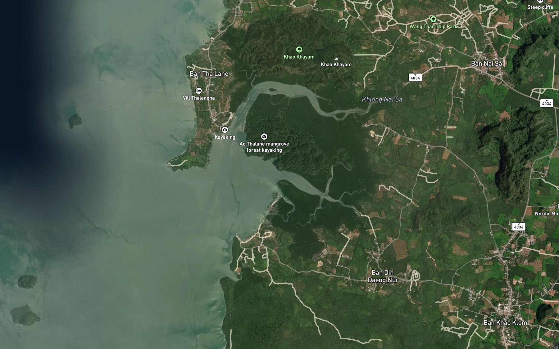 Satellite map of the Khlong Din Daeng