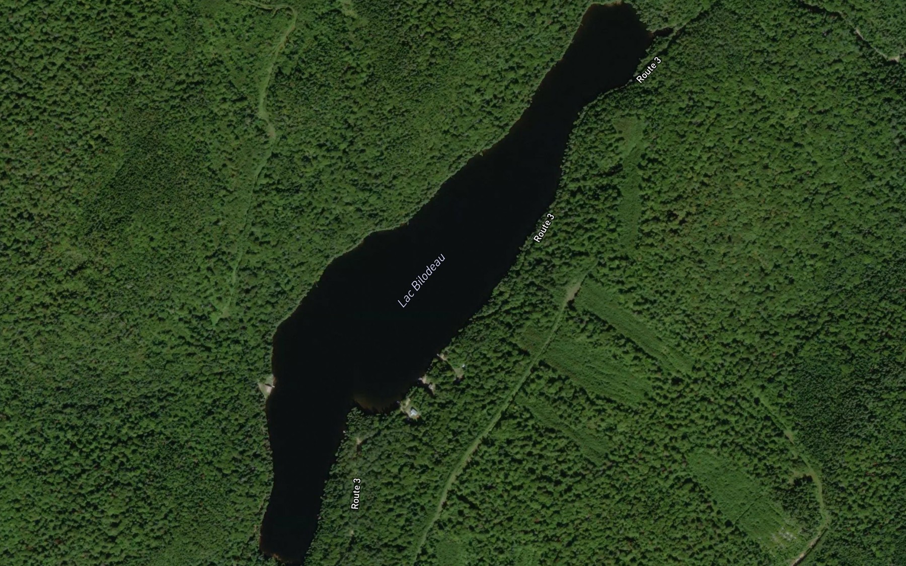 Satellite map of the Lac Bilodeau