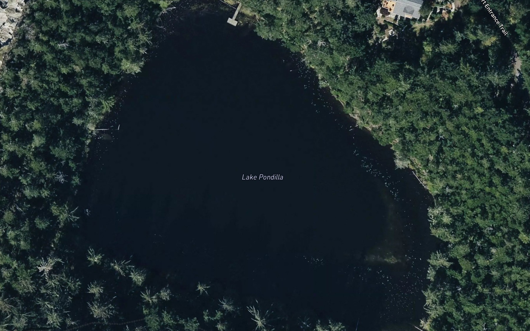 Satellite map of the Lake Pondilla