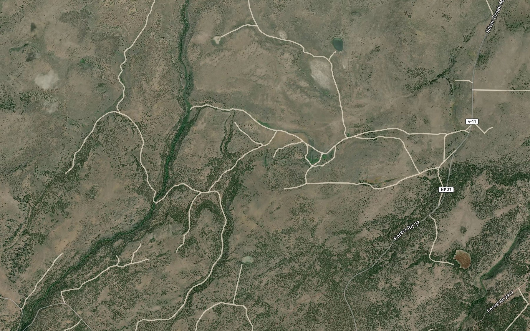 Satellite map of the Cliff Spring