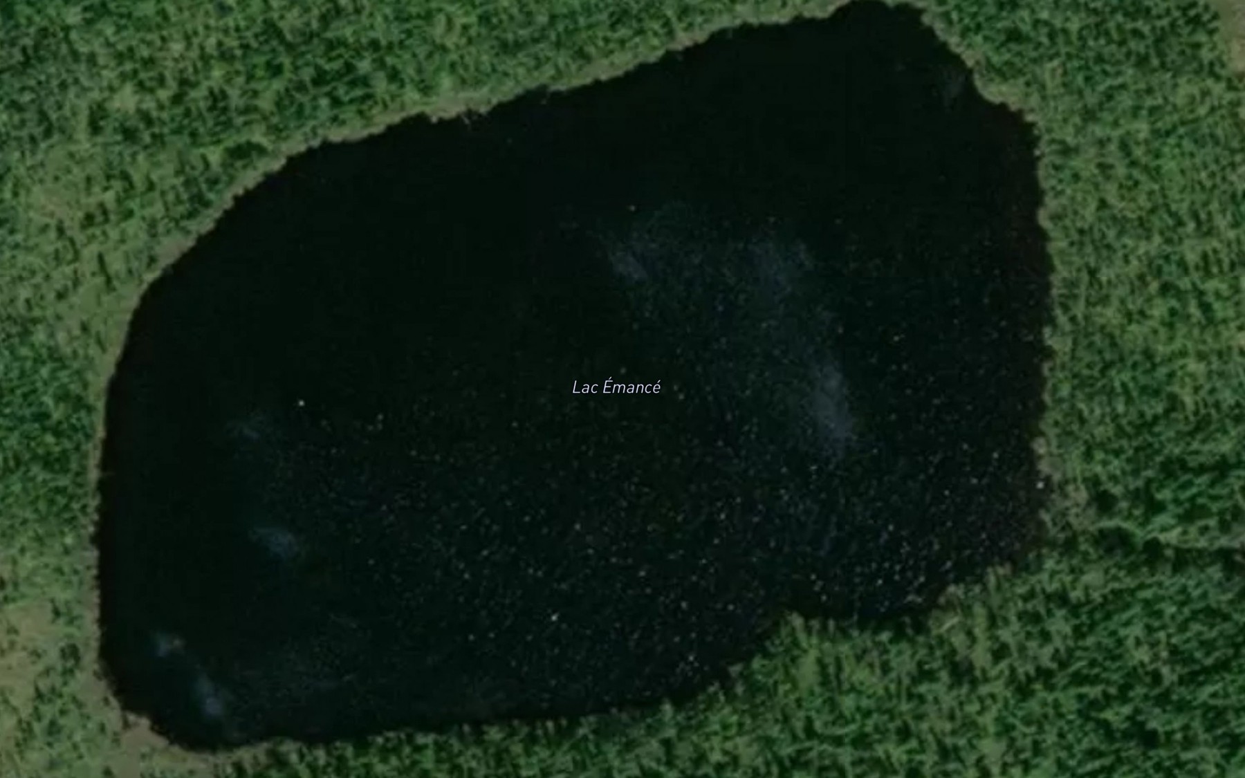 Satellite map of the Lac Emance