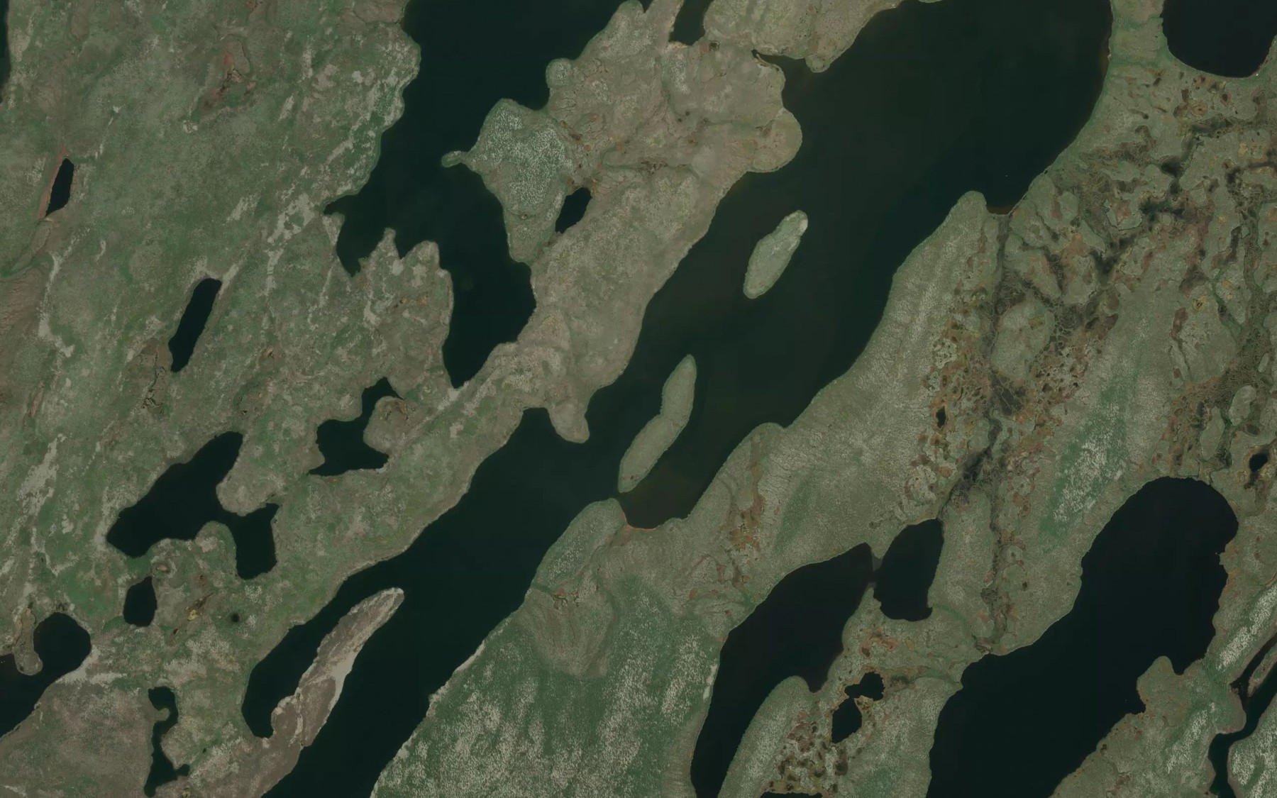 Satellite map of the Viau Lake